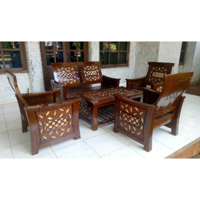 Kursi tamu jati 2111+meja