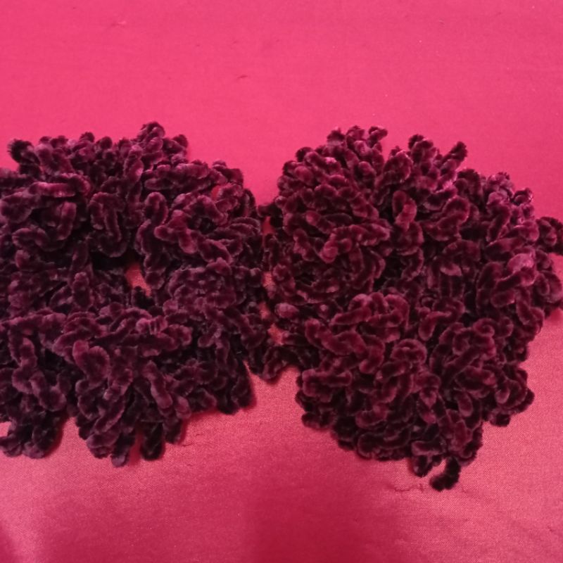 Iket rambut cepol gurita besar maroon