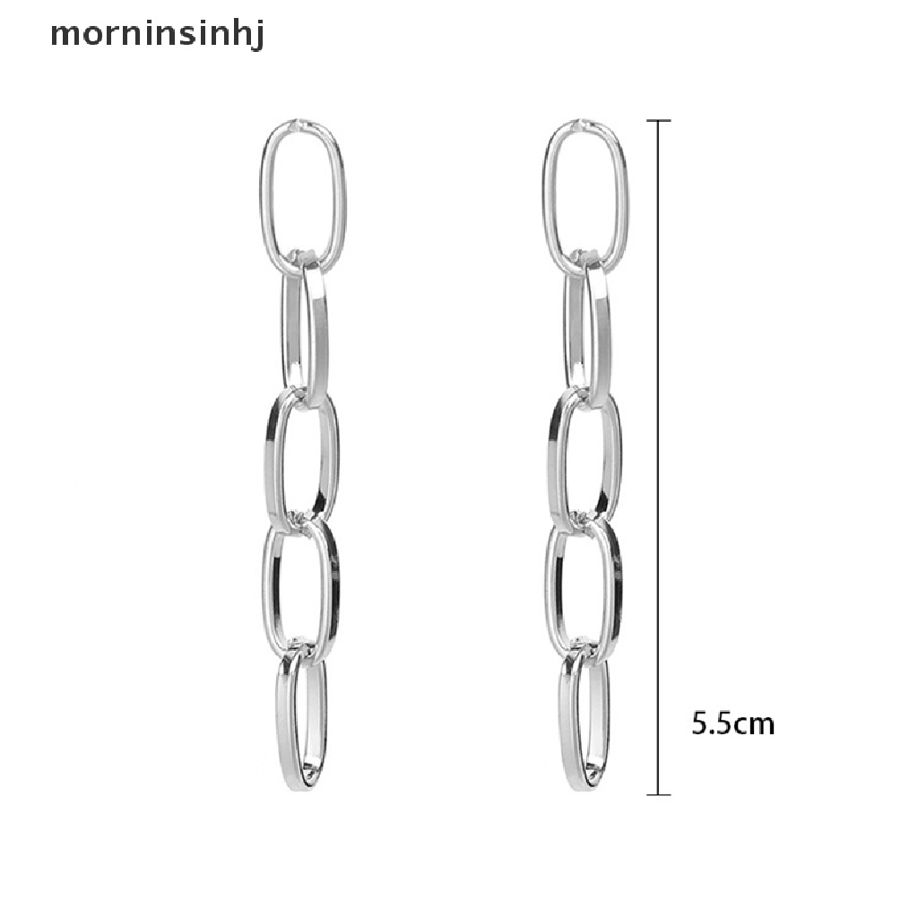 Mornin Anting Tusuk Gantung Statement Bahan Alloy Desain Geometrirumbai Untuk Wanita