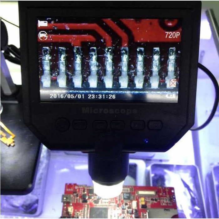 Digital Microscope 3.6MP 600X + LCD &amp; Fleksibel Stand - G600