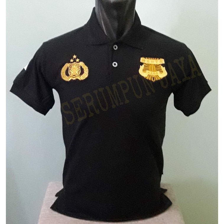 KAOS GADA MADYA TERBARU - KAOS KERAH GADA MADYA HITAM TERBARU FULL BORDIR