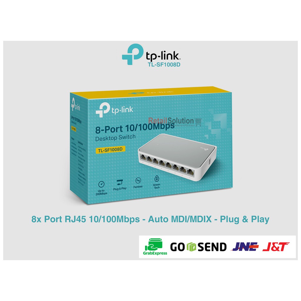 TP Link TL-SF1008D 8 Port LAN 10/100 Mbps Desktop Switch