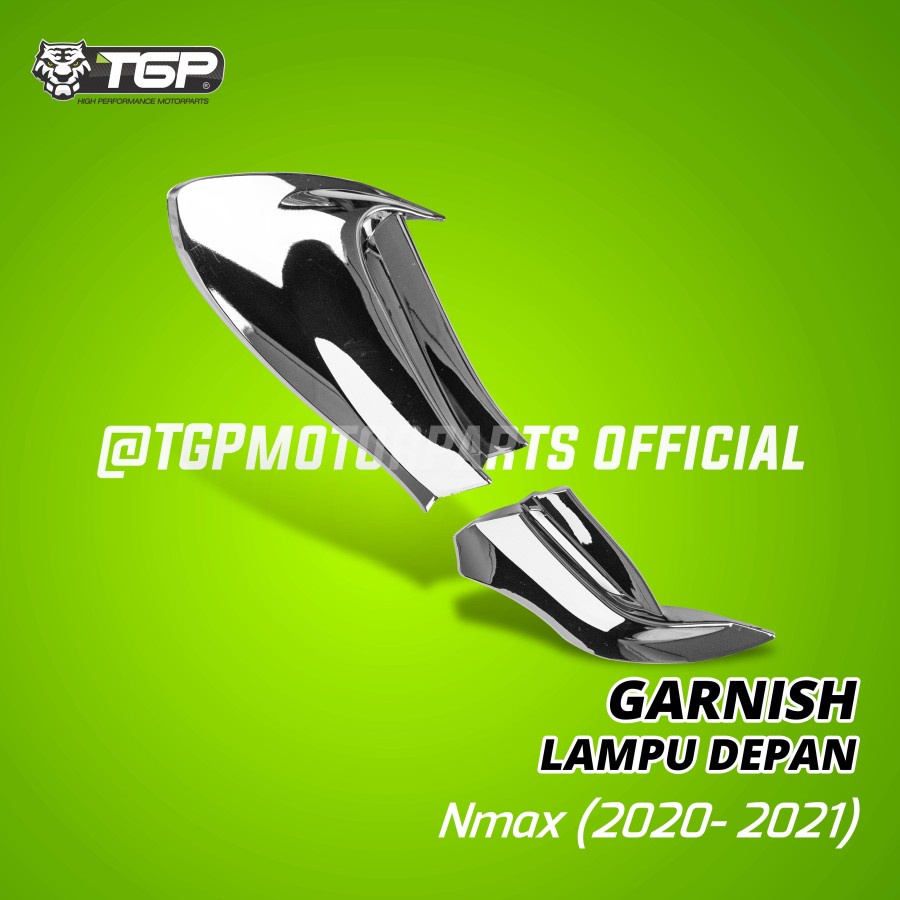 GARNISH LIST LAMPU DEPAN NMAX 2020 2021 TGP MOTOR VARIASI BLACK CHROME