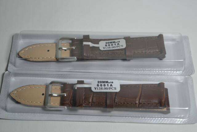 strap tali jam tangan kulit original timeking coklat tua