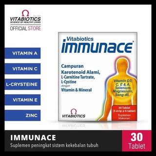 Vitabiotics Immunace Multivitamin Vitamin C A E Immune Supplement Suplemen Daya Tahan Tubuh Imunos Shopee Indonesia