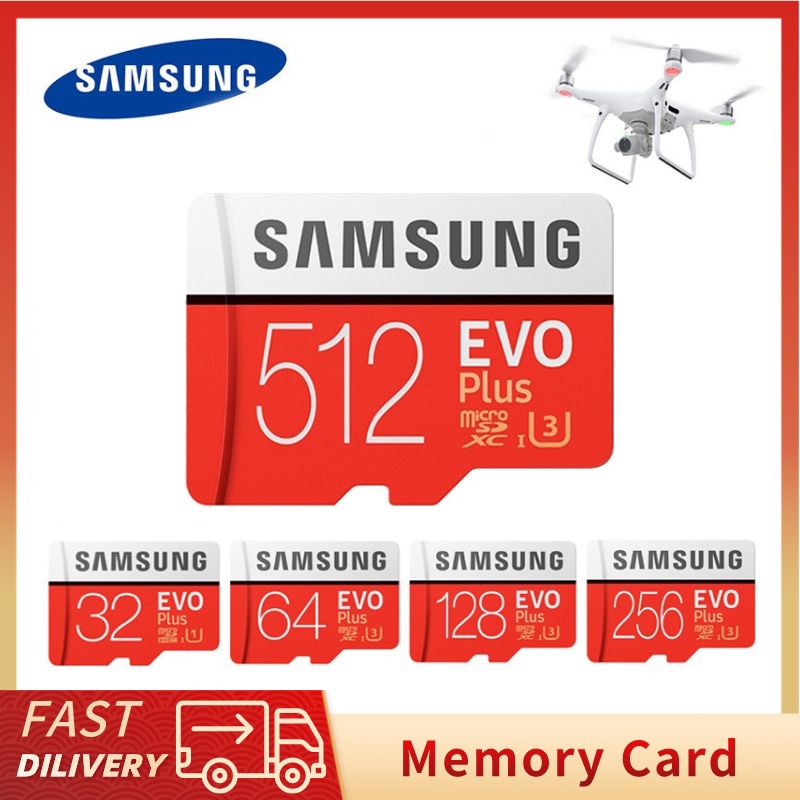 SAMSUNG Micro SD 32GB/64GB128GB/256GB/512GB Class 10 Evo Plus SD Card Memory card Kartu memori