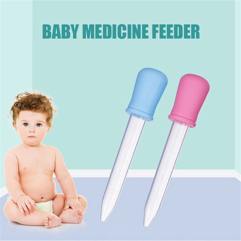 Baby Dropper Medicine Feeder Silikon Baru Lahir dengan Alat Cairan Skala