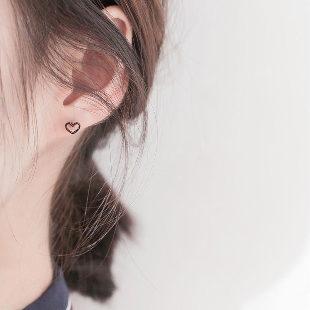 Agustinina Anting Pejantan Geometris Warna Solid Keren Pesta Pria Street Wear Alloy Lady Korea Earrings