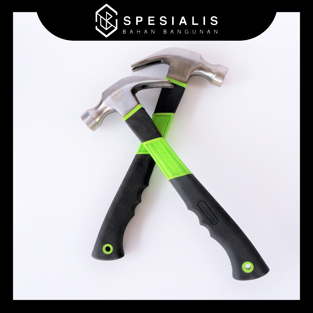 D-Xplore Palu Kambing 8 OZ Claw Hammer Gagang Karet