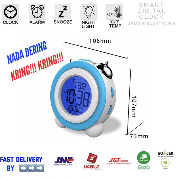 Jam Meja Digital Weker Keren Smart Alarm Clock Souvenir GH-0705