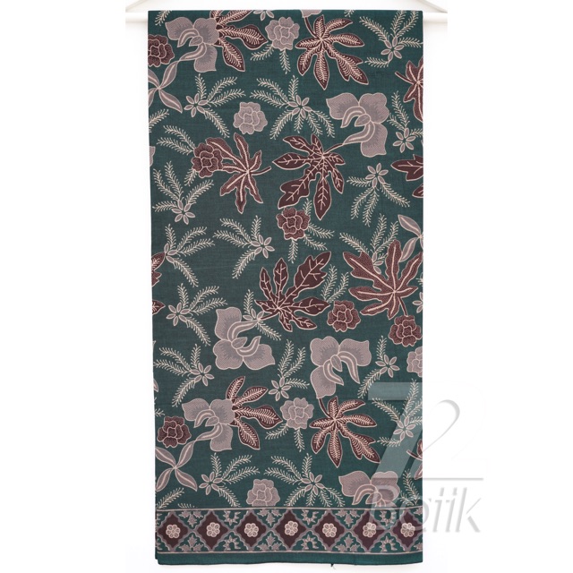 KAIN BATIK PREMIUM Bahan Katun Motif Daun Pepaya Warna Hijau Ijo 723900 Cap 72 Jarik Jarit Samping Kebat Panjang Batik Katun Modern Premium Bahan Seragam Batik Pernikahan Kantor Keluarga Murah Kamen Jadi Batik Bali Lembaran