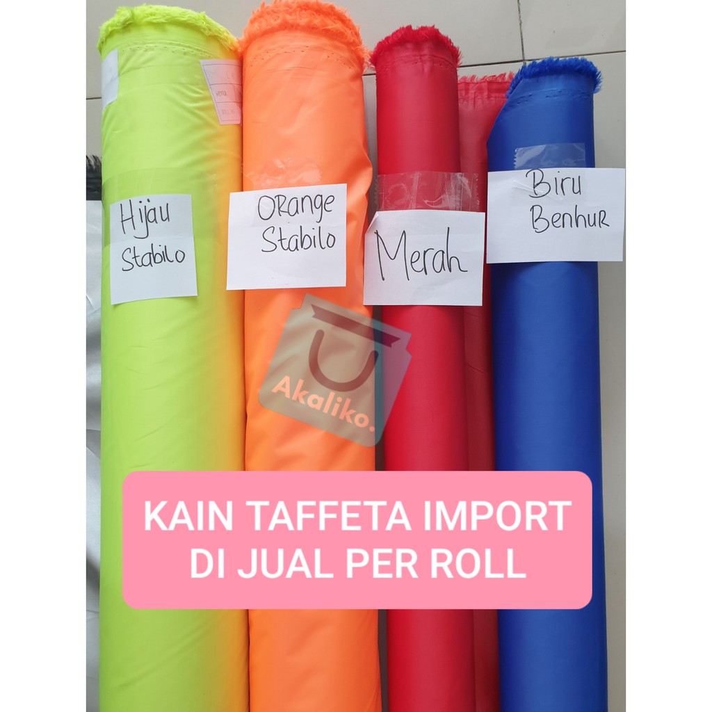 [ 210T PER ROLL ] Kain Parasut Taffeta Import Waterproof 210T Banyak Warna