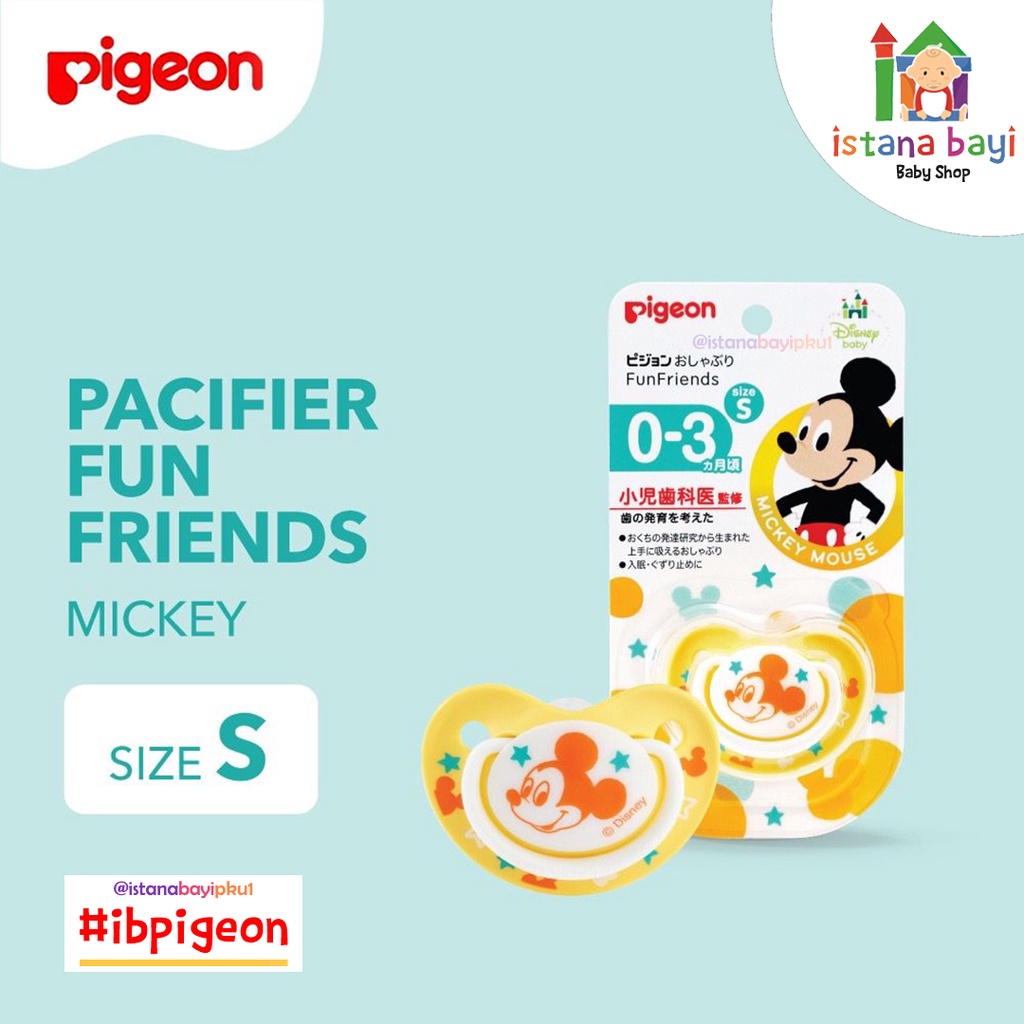 Pigeon Pacifier Funfriends Disney 0-3 bulan - Kompeng Bayi