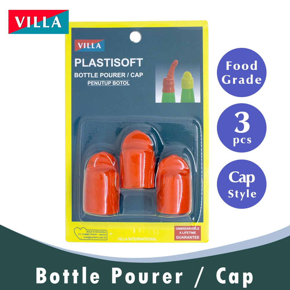 Ktmstore Plastisoft Penutup Botol 3 pcs bulat Bottle Pourer Cap Villa 6270