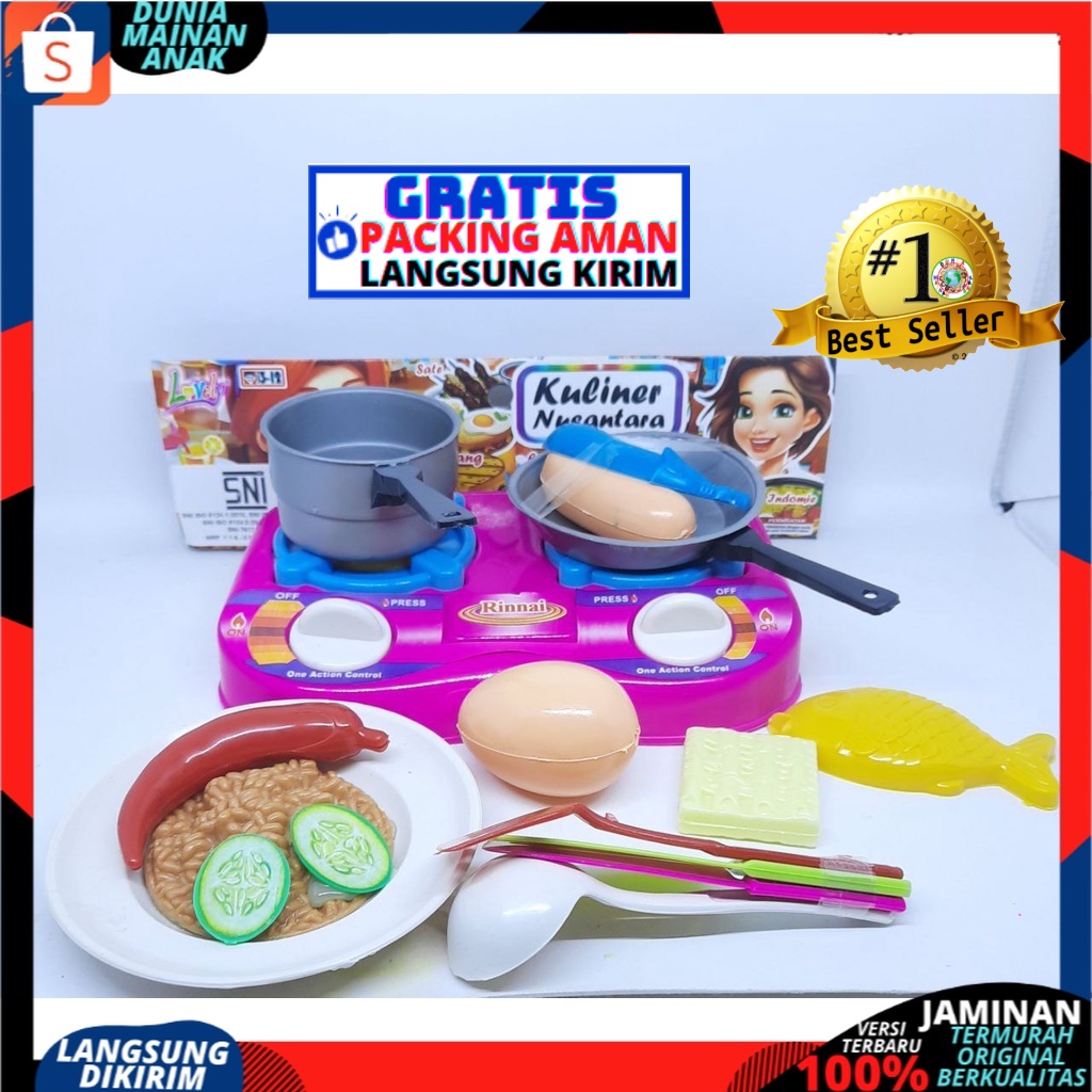 Mainan Anak Masak Masakan / Dapur Set / Cooking Set Mainan Perempuan / Laki Laki / Edukasi Edukatif Cheff