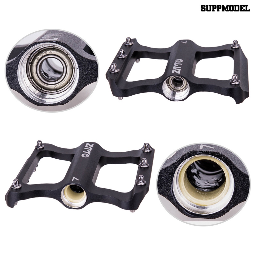 1 Pasang ZTTO Pedal Sepeda Gunung Universal Bahan Aluminum Alloy Warna-Warni