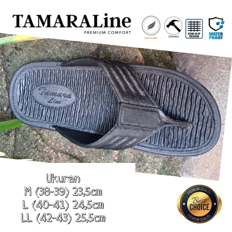 Sandal Jepit Karet Pria Wanita Unisex Dewasa / Remaja - TAMARALINE 121 / Bahan Premium Lentur Empuk Ringan Kuat Anti Slip Anti Air / Model Sandal Casual Santai Rumah Hotel Outdoor Kamar Mandi Murah Original