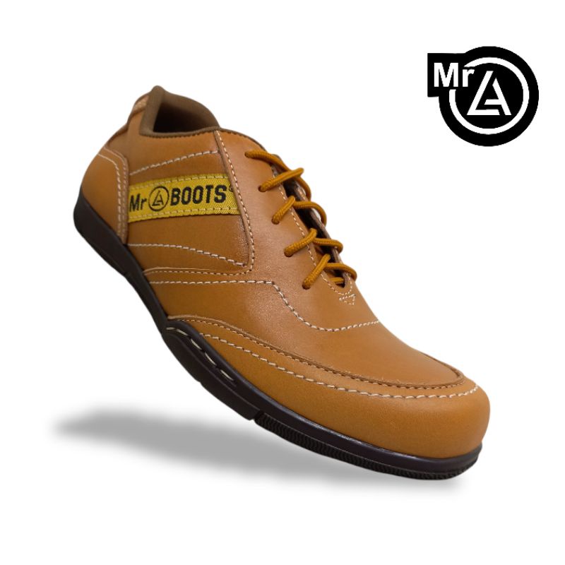 Mr.LA 39-43 CS 606 Tan - Sepatu Kasual kulit untuk Pria