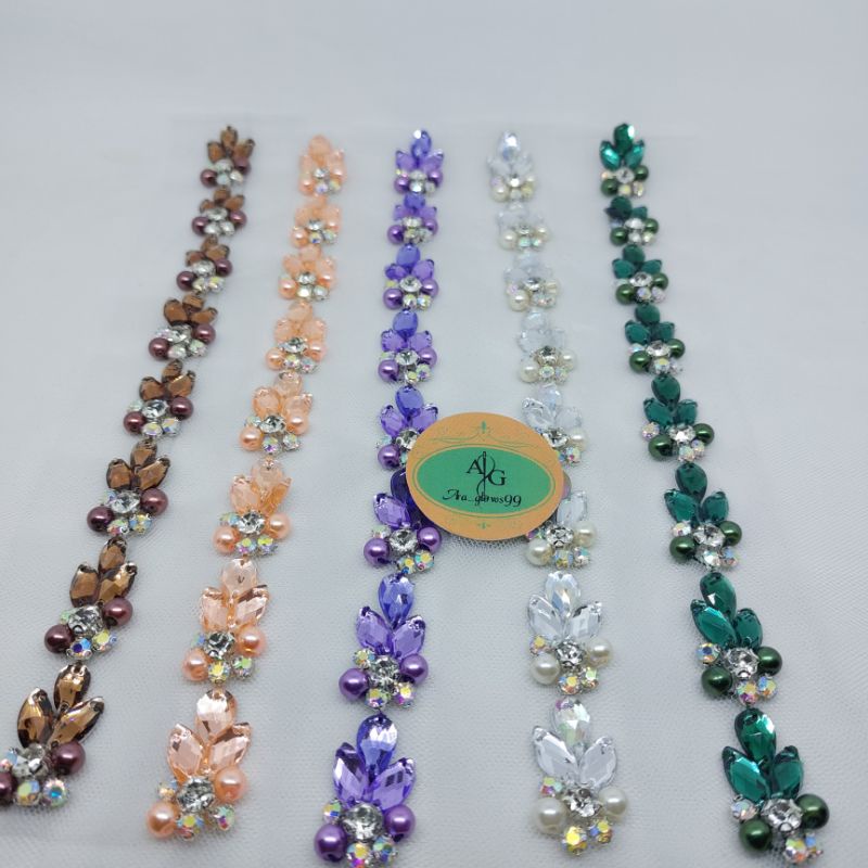 payet rangaki mutiara/payet rangkai diamon/payet rangkai jahit/mutiara diamon/resin sintetis ss cang