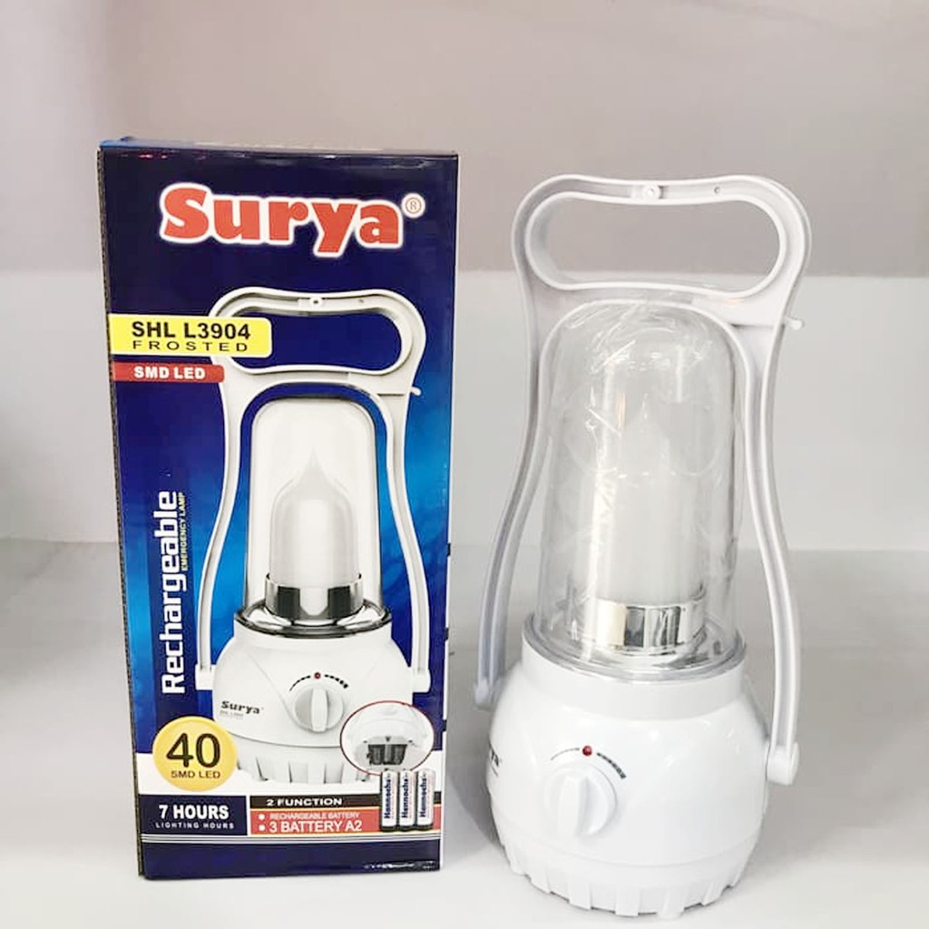 Surya Lampu Emergency Petromak Frosted SHL L3904 Rechargeable 7 Hours