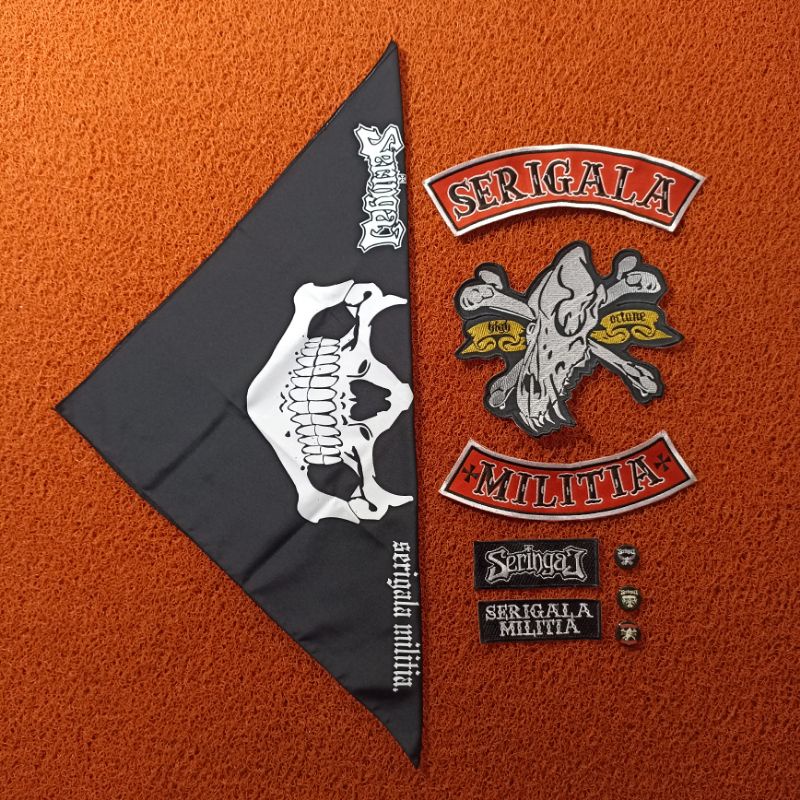 Backpatch bordir Serigala Militia Premium best Quality Termurah