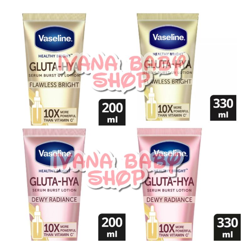 Vaseline Handbody Hand Body Lotion Body Serum Gluta Aloe Soothe Perfect 10 UV Lightening SPF 24 100ml 400ml 400ml soft glow firm glow HYA