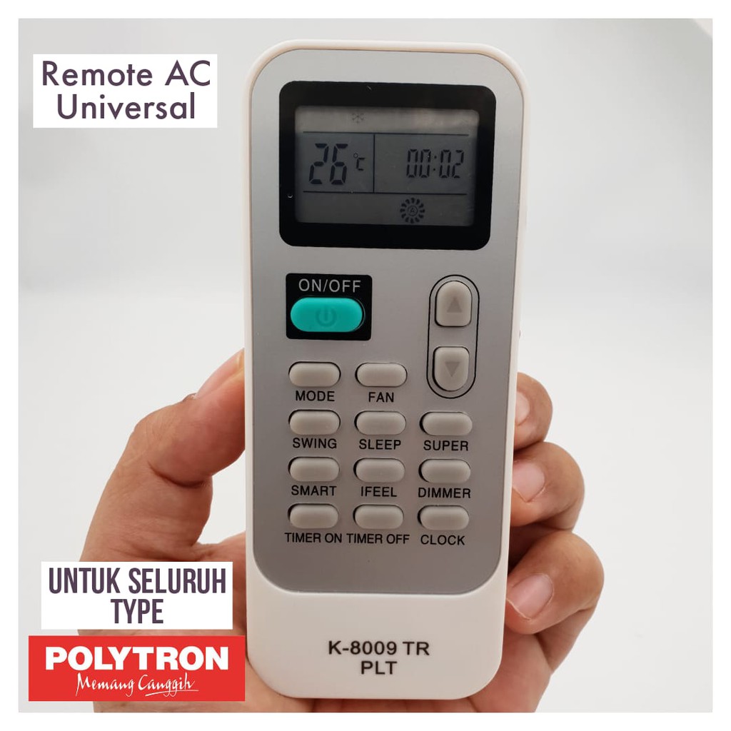 Remote AC Polytron Multi Universal K-8009/ Remote AC POLYTRON Asli Remot 100%/  Remot AC Politron/MS