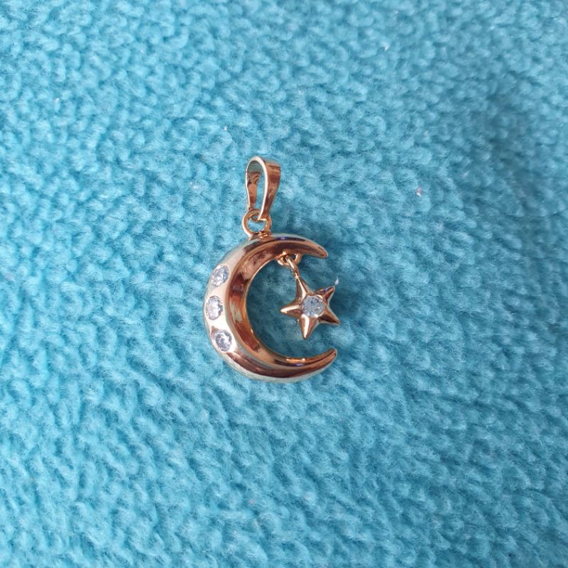 Xuping buah kalung bulan bintang emas