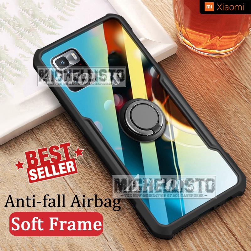 Case Xiaomi Poco X3 GT Ring Standing BLADE Transparan CLEAR Armor