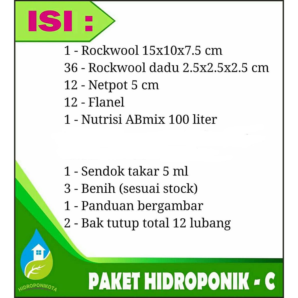 staterkit hidroponik - paket hidroponik pemula