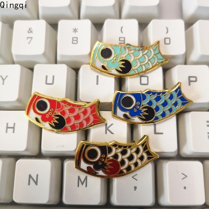 Bros Enamel Bentuk Kartun Ikan Koi Gaya Vintage Jepang Untuk Hadiah