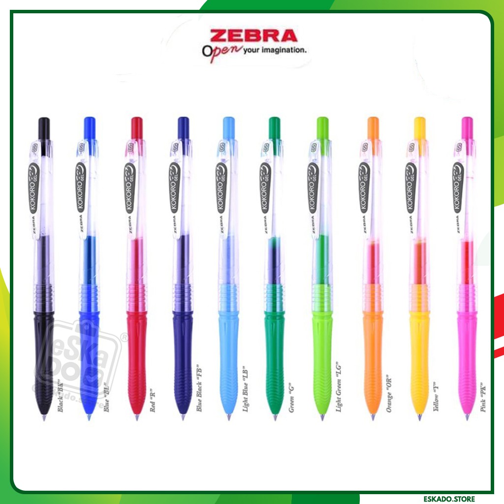 Zebra Kokoro Gel Ink Pen / Pulpen Gel Kokoro 0.5 mm