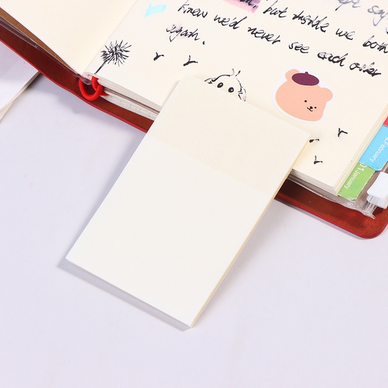 50 Lembar Kertas Memo Sticky Note Transparan Tahan Air