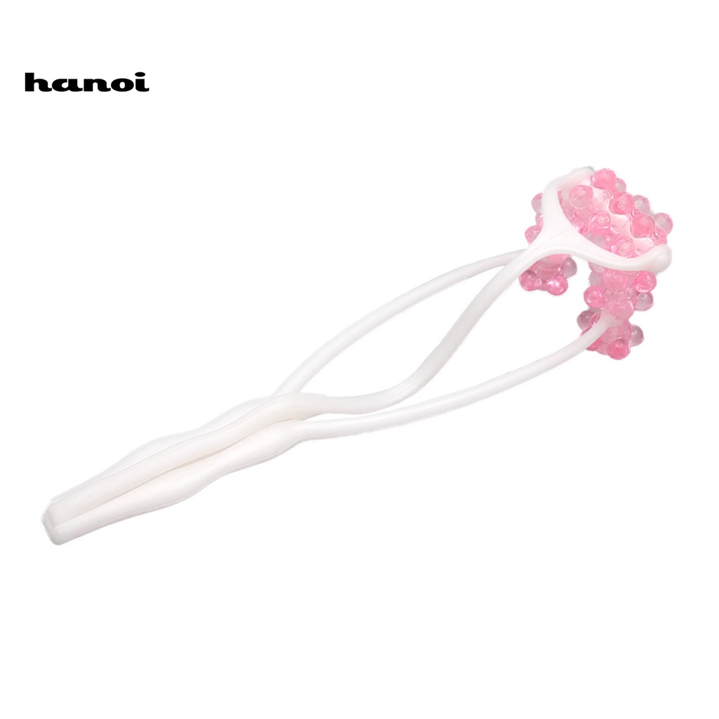 HQTM_Face Up Roller Flower Style Skin Lifting Ergonomics Handle Slim Neck Facial Massager Remove Double Chin Tool for Female