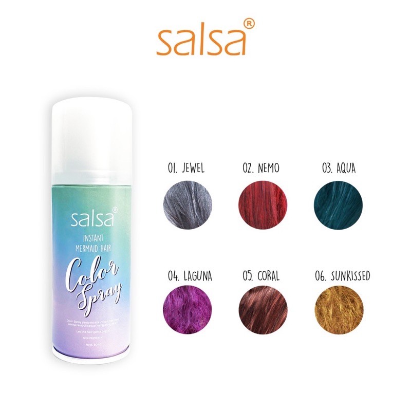 [ BPOM / ECER ] SALSA INSTANT MERMAID HAIR COLOR SPRAY