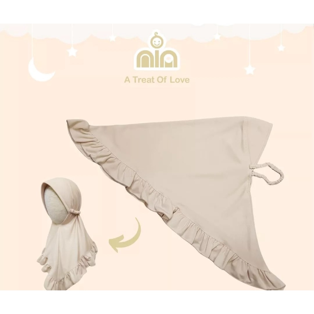 JILBAB BAYI PEREMPUAN 0-12 BULAN WARNA POLOS PREMIUM JILBAB VINATA