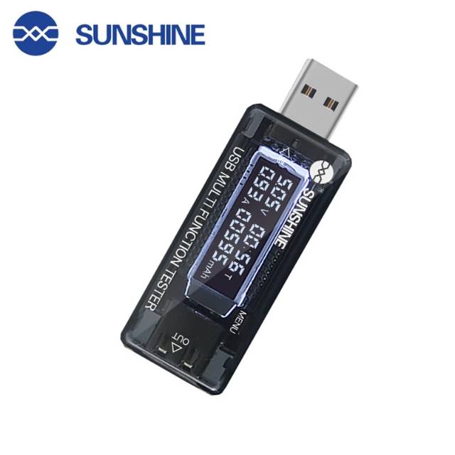 USB DETEKTOR VOLTASE - USB digital display tester fast charging Sunshine SS-302A