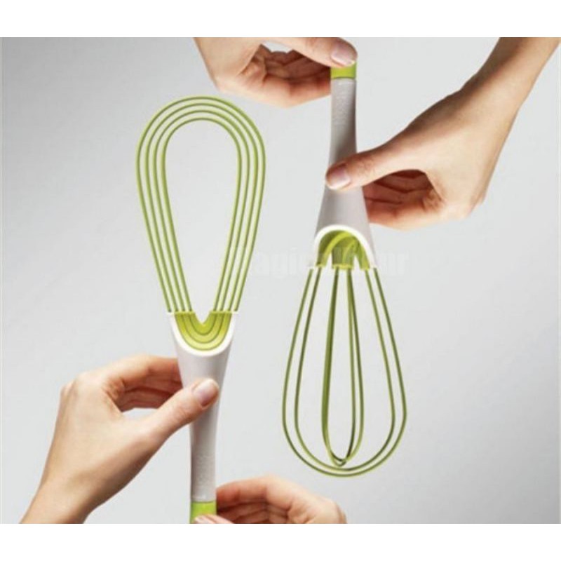 alat pengocok telur manual - whisk plastik - whisk lipat