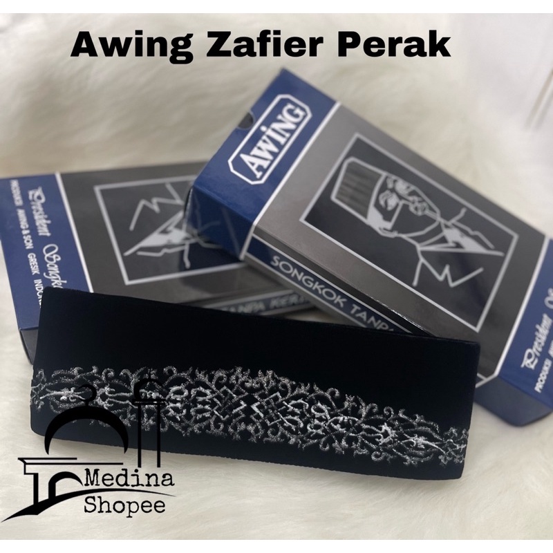 Songkok Awing/ peci Awing / kopiah Awing Zafier perak Original 100%