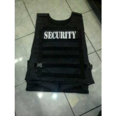 Rompi Security Hitam Tebal/Rompi Pelindung Dada/ Vest/ Rompi Motor