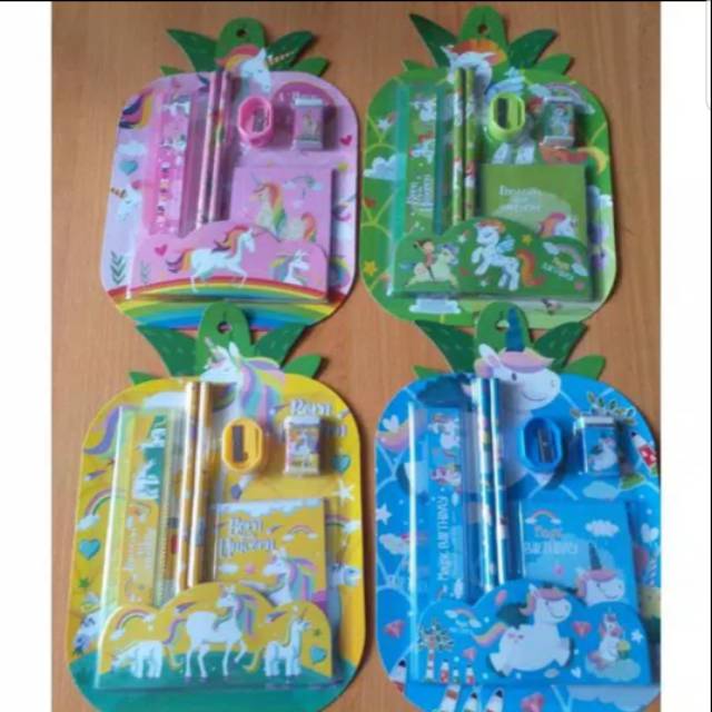 

HV Alat Tulis Set Paket 2089 Note book pensil penggaris penghapus anak