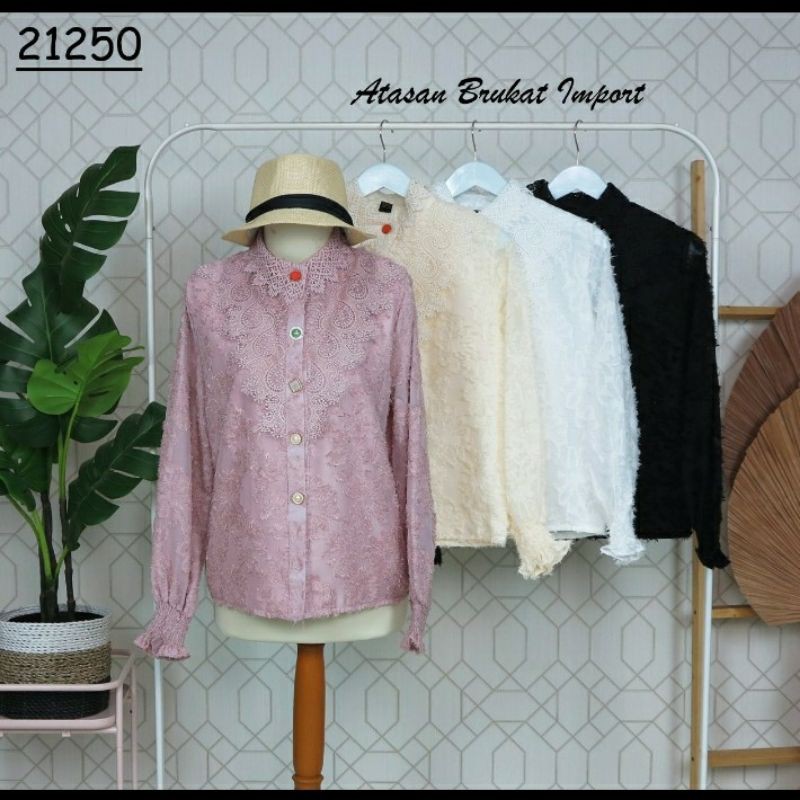 Atasan Kemeja Brukat Import by VNS Busui Friendly