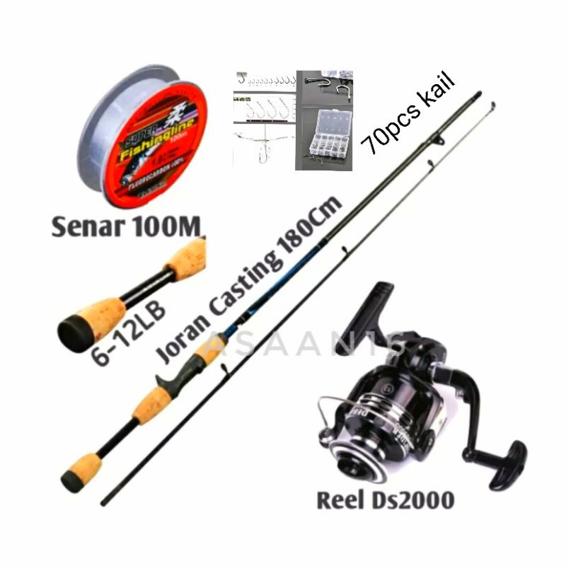 satu set alat pancing ikan