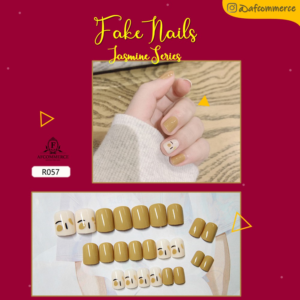 KUKU PALSU KARAKTER PRINTED NAILS JASMINE SERIES R0057