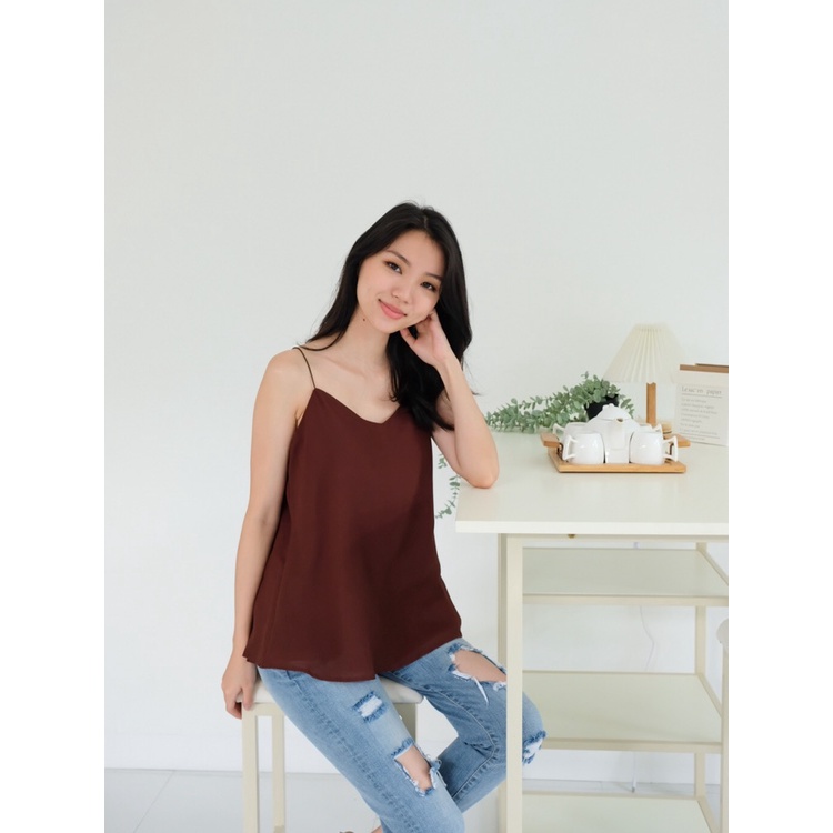 Kadaka T-0382 Camisole Tanktop Tali Spaghetti Flowy