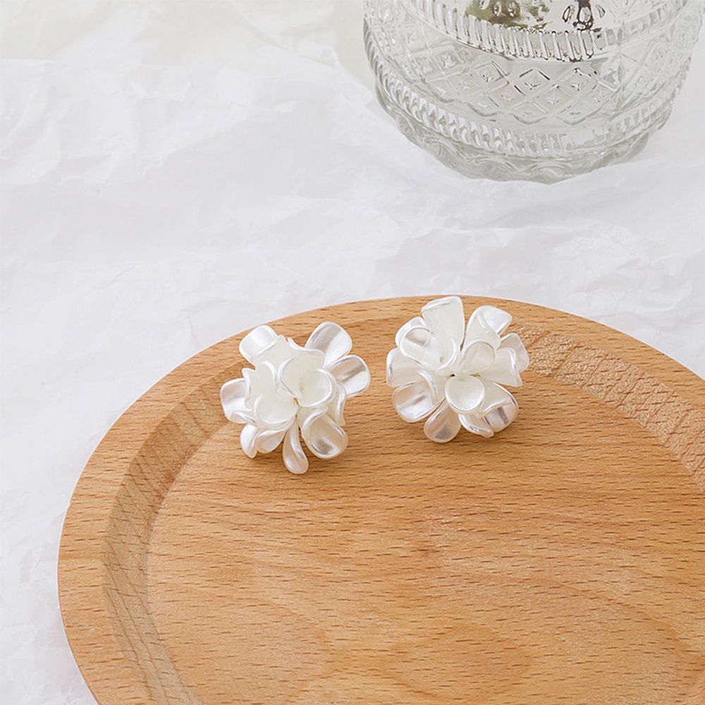 Anting Stud Bentuk Bunga Bahan Akrilik Resin Warna-Warni Gaya Korea Untuk Wanita