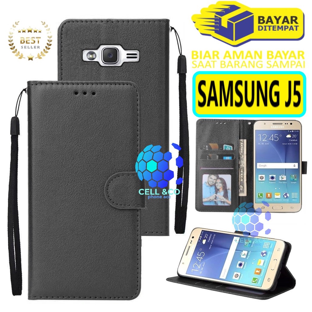 Flip cover SAMSUNG J5 Flip case buka tutup kesing hp casing flip case leather wallet