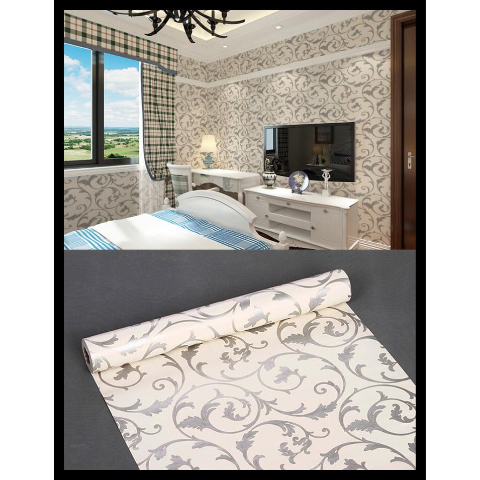 Wallpaper Dinding Batik Krem