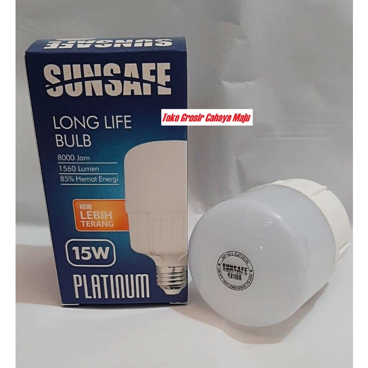 Lampu Bohlam LED 15w 15 watt Tabung Kapsul Capsul Sunsafe