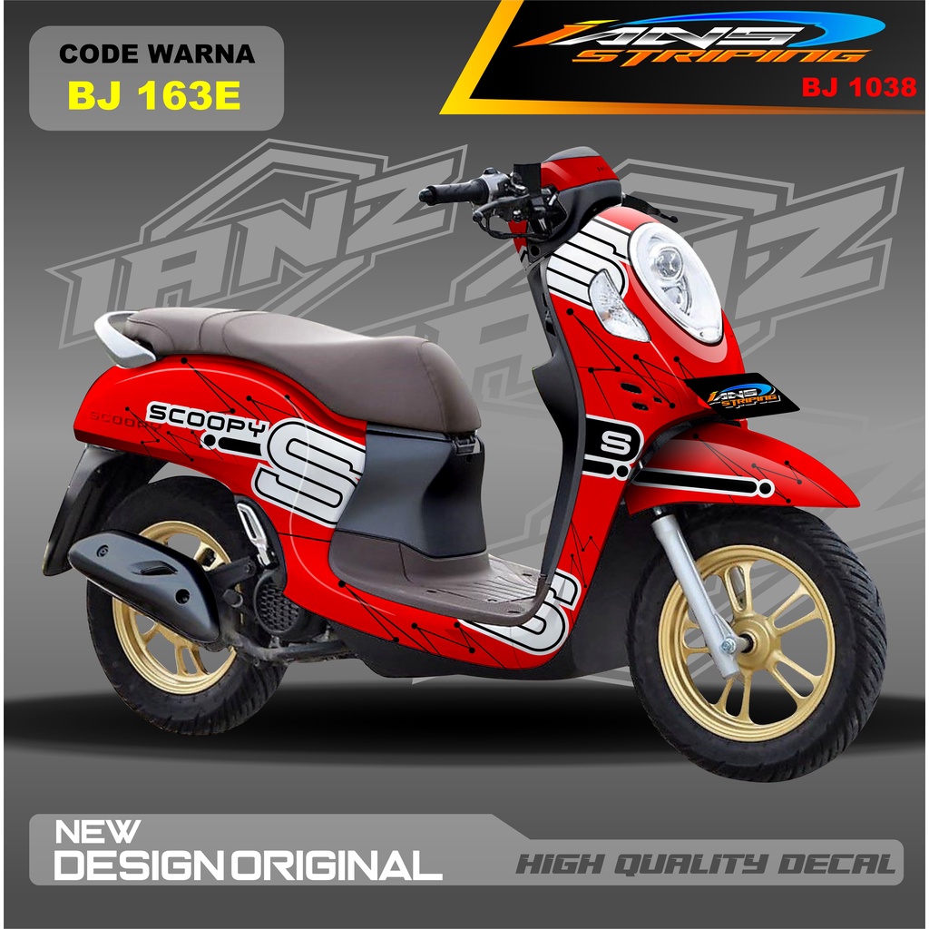 DECAL STICKER SCOOPY FULL BLOK MOTOR / STICKER DECAL  HONDA SCOOPY FULL BODY / STICKER VARIASI SCOOPY TERBARU  / STICKER SCOOPY